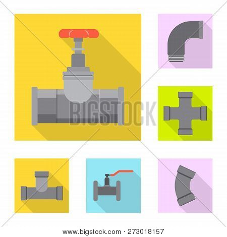 Vector Design Of Pipe And Tube Logo. Collection Of Pipe And Pipeline Stock Vector Illustration.