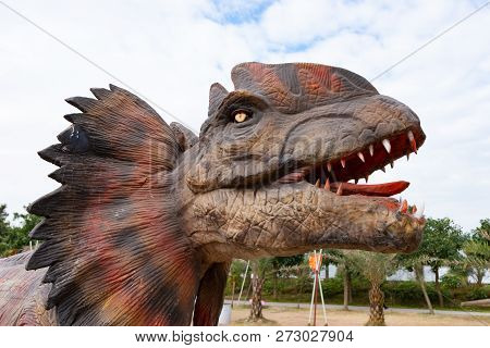 Dinosaur Mouth With Big Teech Close Up