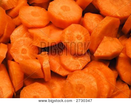 Pedaços de cenoura