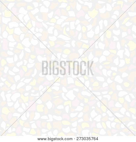Vector Seamless Terrazzo Pattern. Marble Mosaic Flooring With Natural Stones, Granite, Concrete, Qua