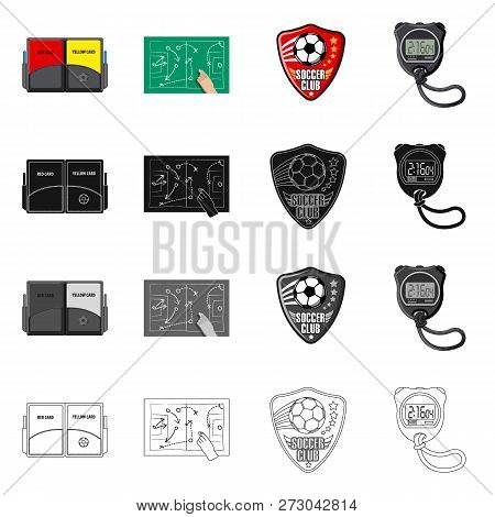 Isolated Object Of Soccer And Gear Icon. Set Of Soccer And Tournament Stock Symbol For Web.