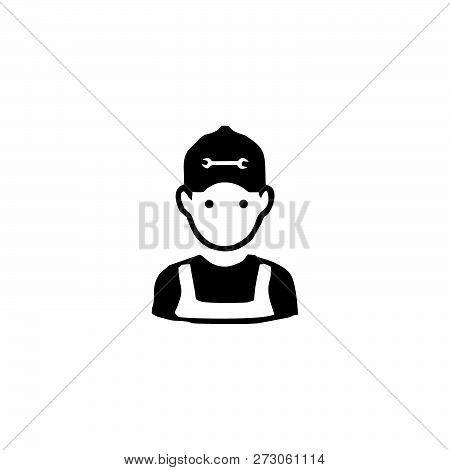Worker Icon In Trendy Design Style. Worker Icon Isolated On White Background. Worker Vector Icon Sim