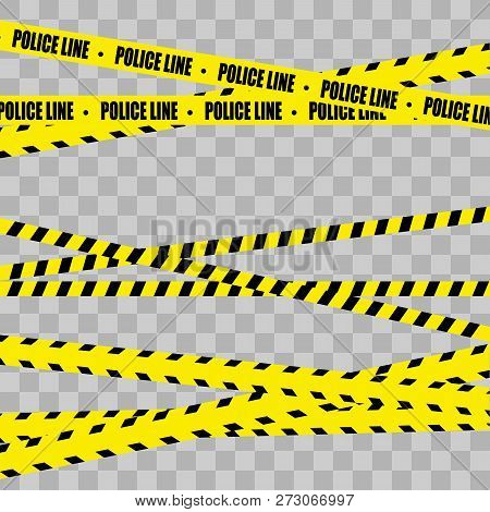Police Line Set. Vector Illustration. Vector Illustration Eps10.