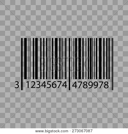Barcode Isolated On Transparent Background. Vector Icon Eps10. Vector Illustration.