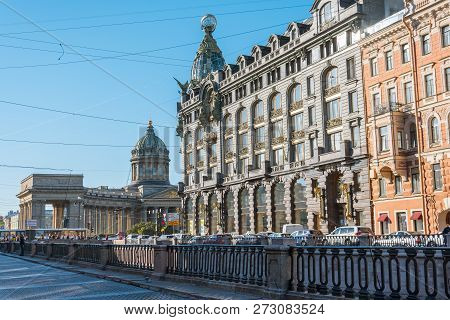 Nevsky Avenue, Cathedral Of The Savior On Blood, Next To The Channel Griboyedov. Russia, Saint-peter