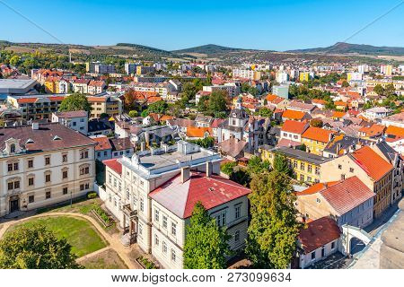 Aerial View Of Litomerice From Cathedral Bell Tower On Sunny Summer Day, Czech Republic
