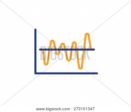 Investment Chart Line Icon. Economic Graph Sign. Stock Exchange Symbol. Business Finance. Colorful O
