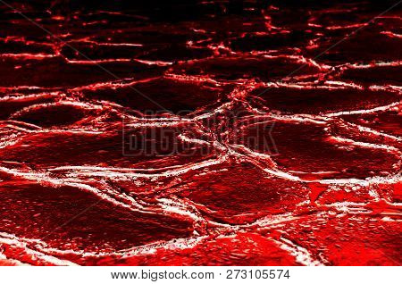 Molten Magma Hot Lava Texture. Lava Flow In Hawaii.