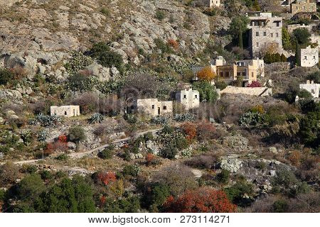 A Village On The Mountain Slope In Bodrum, Turkey