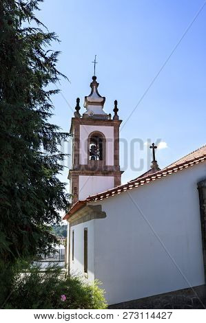 View Of The 18th Century Parish Church In Mesquitela, Gouveia, Portugal