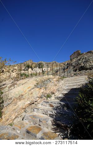 A Village On The Mountain Slope In Bodrum, Turkey