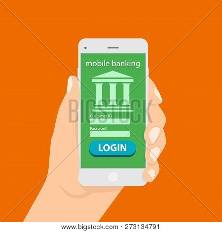 Money Transaction, Business, Mobile Banking And Mobile Payment. Flat Isometric Mobile Banking Concep