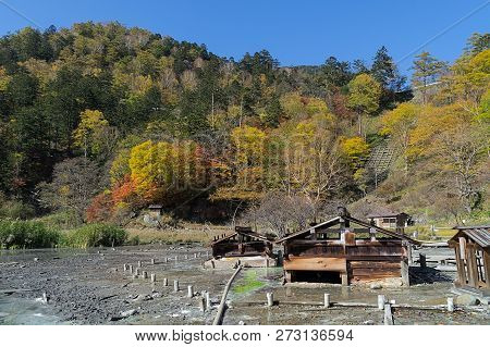Yumoto Onsen In Autumn, Nikko, Japan