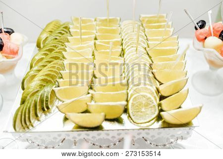 Luxury Wedding Catering.  Delicious Candy Bar At Wedding Recepti