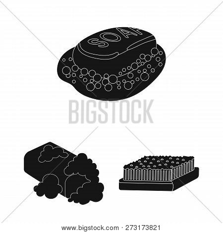 Vector Illustration Of Soap And Bathroom Symbol. Collection Of Soap And Packaging Stock Vector Illus