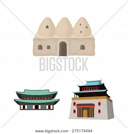 Isolated Object Of  And Town  Logo. Set Of  And House Stock Symbol For Web.