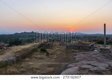 Sunset In Humpi, State Karnataka, India.