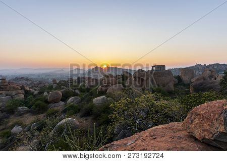 Sunrise In Humpi, State Karnataka, India.