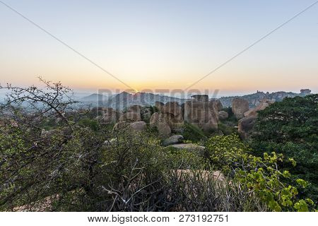 Sunrise In Humpi, State Karnataka, India.