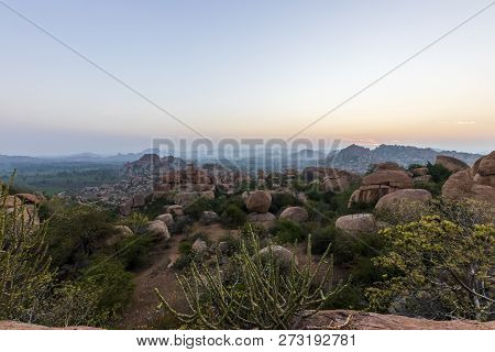 Sunrise In Humpi, State Karnataka, India.
