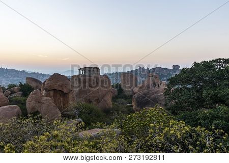 Sunrise In Humpi, State Karnataka, India.