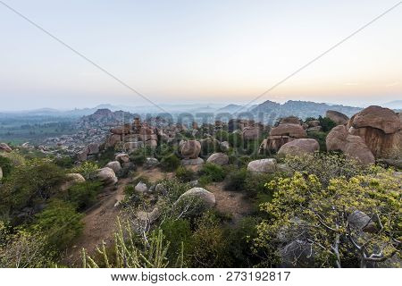 Sunrise In Humpi, State Karnataka, India.