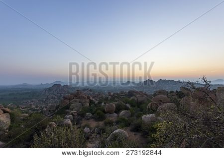 Sunrise In Humpi, State Karnataka, India.