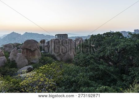 Sunrise In Humpi, State Karnataka, India.