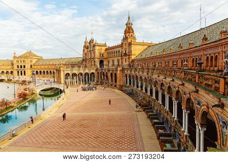 Plaza De Espana In Seville, Spain