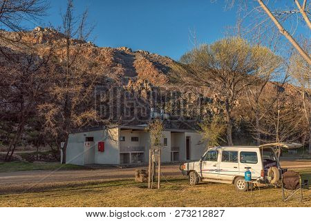 Cederberg, South Africa, August 23, 2018: The Camping Site At Sanddrif Holiday Resort In The Cederbe