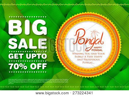 Happy Pongal Holiday Harvest Festival Of Tamil Nadu South India Sale And Advertisement Background