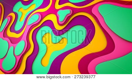Plastic Rainbow Blobs Placed Askew