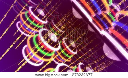 Sparkling Abstract Multicolored Disc Lanterns