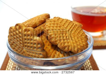 Cookies e xícara de chá