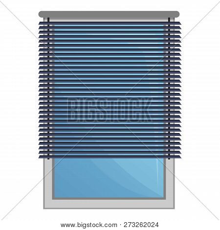 Black Sun Blind Icon. Cartoon Of Black Sun Blind Vector Icon For Web Design Isolated On White Backgr