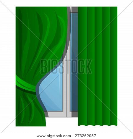 House Sun Blind Icon. Cartoon Of House Sun Blind Vector Icon For Web Design Isolated On White Backgr