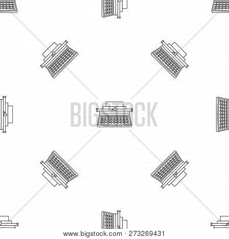 Old Typewriter Icon. Outline Illustration Of Old Typewriter Vector Icon For Web Design Isolated On W