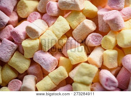 Gummy And Fluffy. Marshmallow Souffle With Sweet Flavor. Marshmallow Recipe With Sugar And Gelatin. 