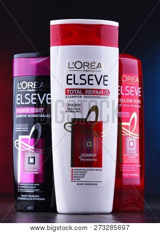 Composition With Three Containers Of Loreal Products