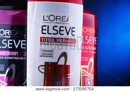 Composition With Three Containers Of Loreal Products