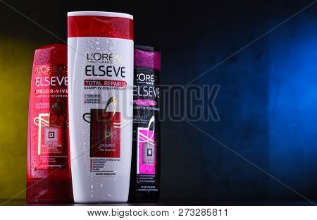 Composition With Three Containers Of Loreal Products