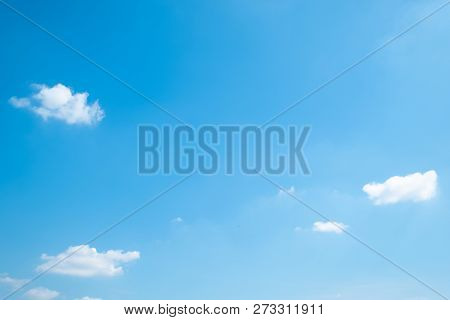 Beautiful Blue Sky Clouds For Background. Cloudy