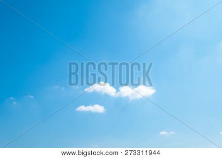 Beautiful Blue Sky Clouds For Background. Cloudy.