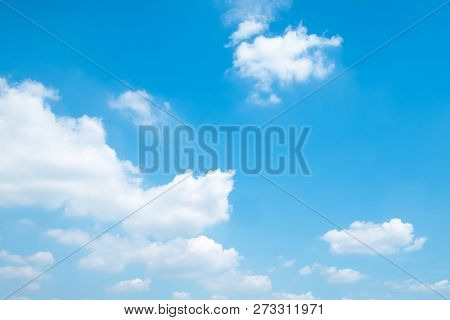 Beautiful Blue Sky Clouds For Background. Cloudy