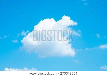 Beautiful Blue Sky Clouds For Background. Cloudy