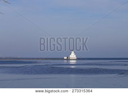 Lighthouse On Lake Michigan. Wisconsin,
Lakeshore Manitowoc County.