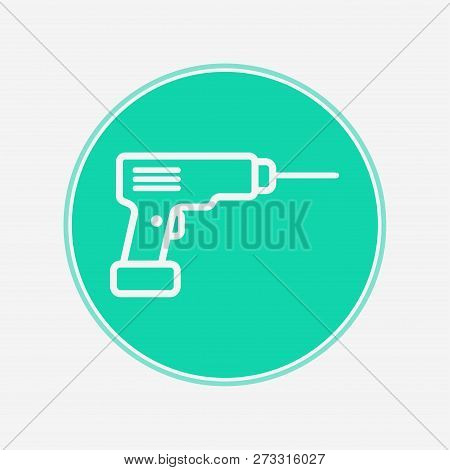 Driller Icon Vector, Filled Flat Sign, Solid Pictogram Isolated On White. Symbol, Logo Illustration.