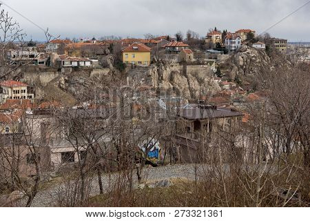 Plovdiv, Bulgaria - December 30, 2016:  Panoramic View Of City Of Plovdiv From Sahat Tepe Hill, Bulg