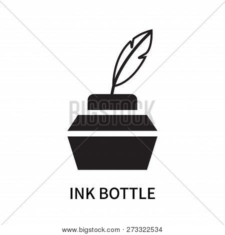 Ink Bottle Icon Isolated On White Background. Ink Bottle Icon Simple Sign. Ink Bottle Icon Trendy An