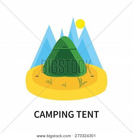 Camping Tent Icon Isolated On White Background. Camping Tent Icon Simple Sign. Camping Tent Icon Tre